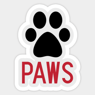 PAWS - A DOG'S FOOTPRINT Sticker